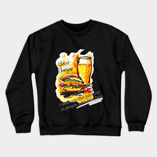 Hamburgers and beer Crewneck Sweatshirt by kwonjossi